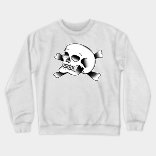 HomeSchoolTattoo Skull and Crossbones Crewneck Sweatshirt